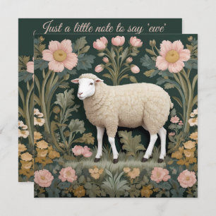Elegant White Sheep William Morris Inspired