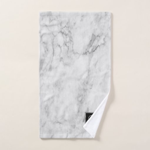 Elegant White Silver and Gray Textured Marble Bath Towel Set Zazzle