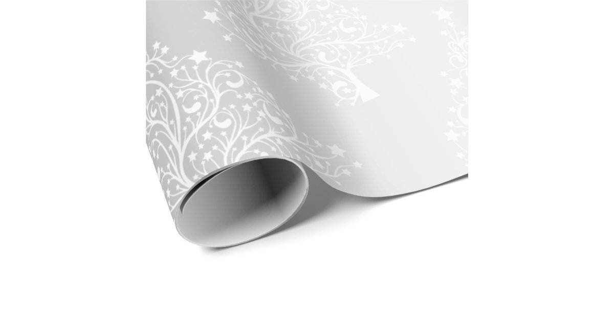 White and Silver Christmas Wrapping Paper