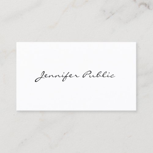 Elegant White Simple Template Minimalist Modern Business Card