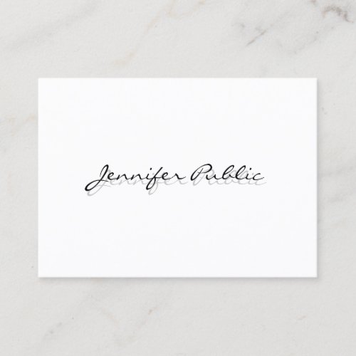 Elegant White Simple Template Modern Minimalist Business Card