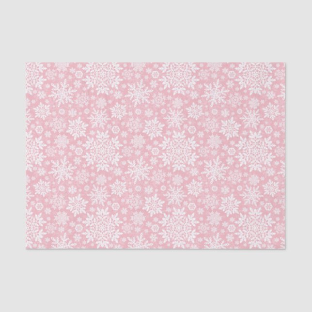Elegant White Snowflake (Sugar Blush) Tissue Paper (Front)