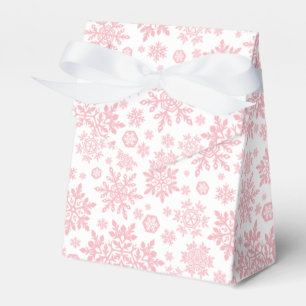 Elegant White Snowflake (White-Sugar Blush) Favor Boxes