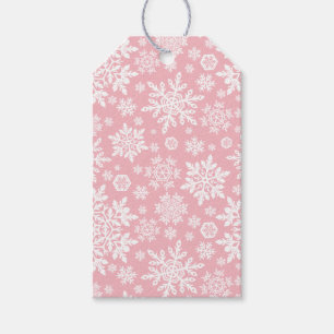 Elegant White Snowflakes (Sugar Blush) Gift Tags