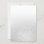 Elegant White Sparkly Glitter Ombre Baby Shower Invitation (Back)