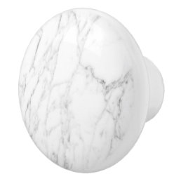 Elegant white stone marble cabinet pull knobs