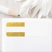 Elegant White Stripes Gold Foil Printed Label (Insitu)