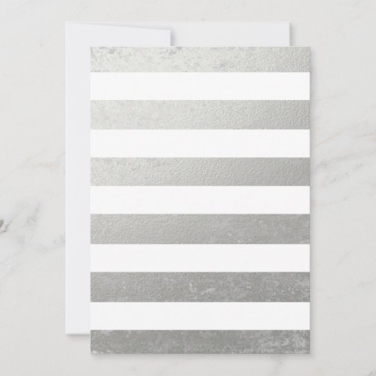 Elegant White Stripes Silver Foil Printed (Front)
