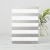 Elegant White Stripes Silver Foil Printed (Standing Front)