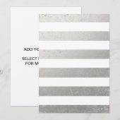 Elegant White Stripes Silver Foil Printed (Front/Back)