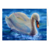 Elegant white swan watercolor painting (Front Horizontal)