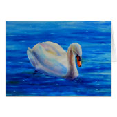 Elegant white swan watercolor painting (Front Horizontal)