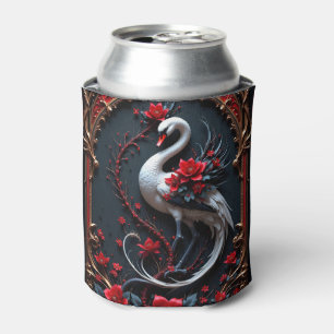 Elegant White Swan Wedding Collection Can Cooler
