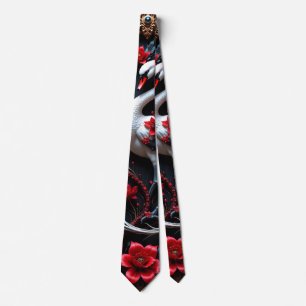 Elegant White Swan Wedding Collection Neck Tie