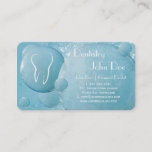 Elegant White Teeth Bubbles Dental Business Card at Zazzle