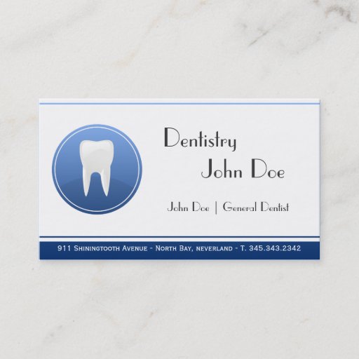 Customizable Elegant white teeth dentist dental business card