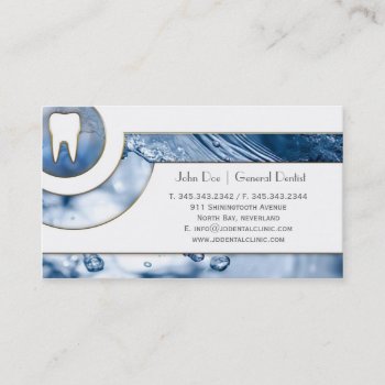 Elegant White Teeth Dentist Dental Business Card by johan555 at Zazzle