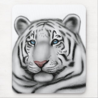 Elegant White Tiger Mousepad