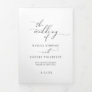 Elegant White Tri-fold Wedding Program Booklet