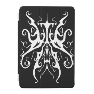 Elegant White Tribal Mask Abstract Design iPad Mini Cover