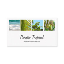 Elegant White Tropical Photo Collage