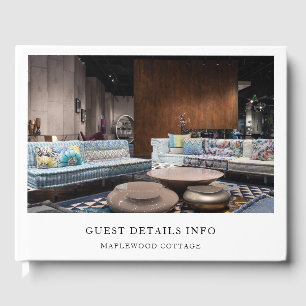 Elegant White Vacation Guest Feedback Book