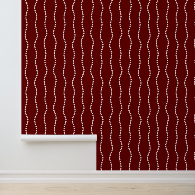 Elegant  white vintage beads wallpaper  (Application)