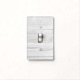 Elegant White Washed Barn Wood Planks Light Switch Cover