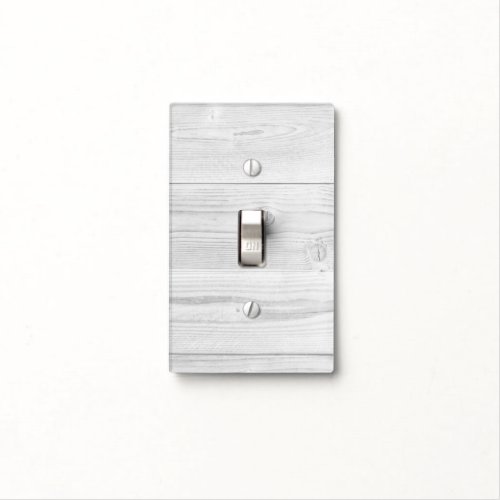 Elegant White Washed Barn Wood Planks Light Switch Cover