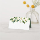 Elegant White Watercolor Floral Blank Wedding