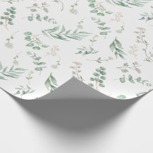 Elegant White Watercolor Floral Eucalyptus