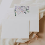 Elegant White & Watercolor Flowers & Greenery 5x7  Envelope<br><div class="desc">This elegant collection features delicate purple orchids and watercolor greenery leaves paired and a classy calligraphy font. To change details, click «Personalize». All elements adjustable. To move the text and image or change the size, font or color, click «Click to customize further». View the collection link on this page to...</div>