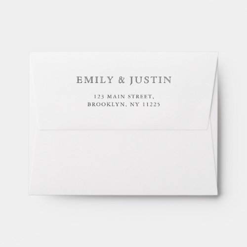 Elegant White Wedding Envelope