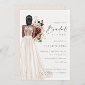 Elegant White Wedding Gown Bridal Shower Invite (Front/Back)