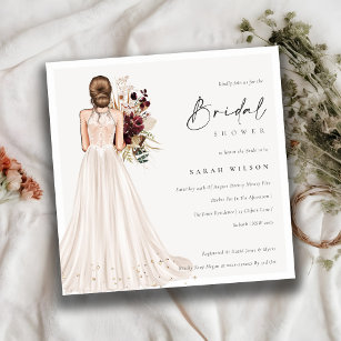 Dress Bridal Shower Invitations & Templates | Zazzle