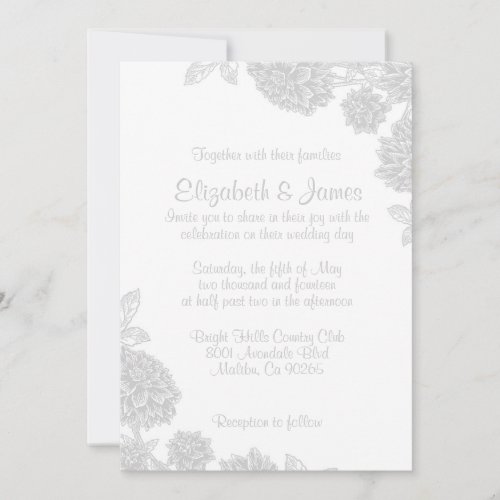 Elegant White Wedding Invitations
