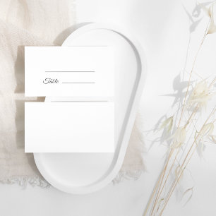 Elegant White Wedding Place Card