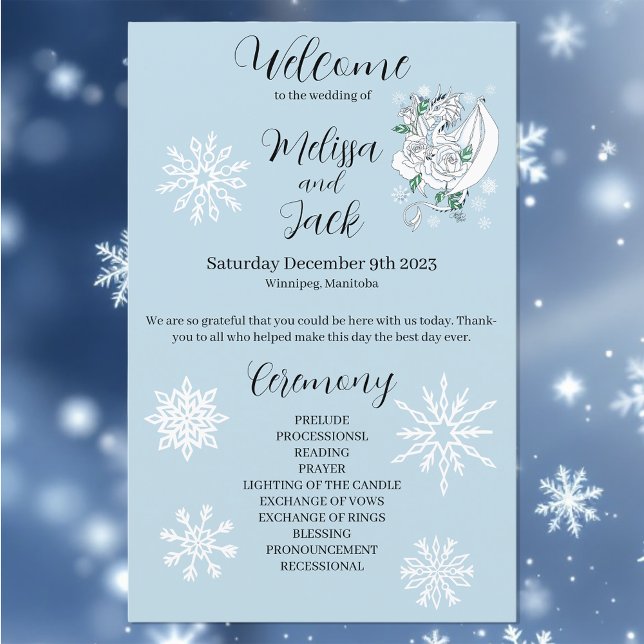 Elegant White Winter Fantasy Dragon Roses Wedding (Creator Uploaded)