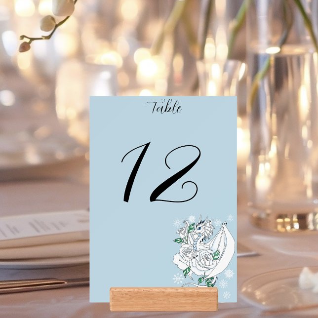 Elegant White Winter Fantasy Dragon Roses Wedding Holder (Creator Uploaded)