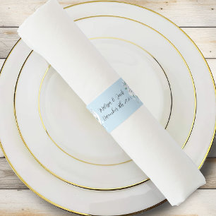 Elegant White Winter Fantasy Dragon Roses Wedding Napkin Bands