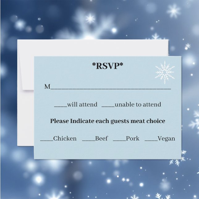 Elegant White Winter Fantasy Dragon Roses Wedding RSVP Card (Creator Uploaded)