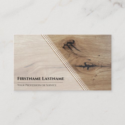 Elegant white wooden style wood grain parquet business card