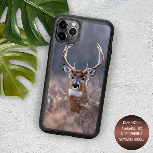 Elegant Whitetail Deer Winter Season Photograph iPhone 13 Case