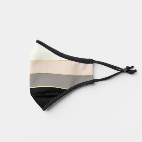 Elegant Wide Stripes with Gold Premium Face Mask
