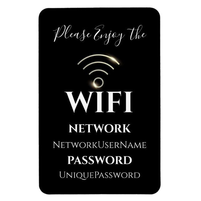 Elegant WiFi   Magnet (Vertical)