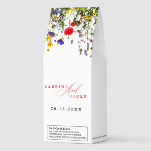 Elegant Wild Flower Blooming Garden Wedding Roasted Coffee