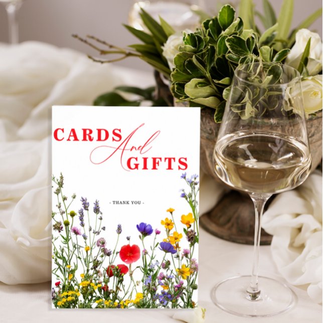 Elegant Wild Flower Blooming Wedding Cards & Gifts Poster (Creator Uploaded)