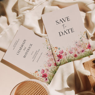 Elegant Wild flower Wedding Save The Date
