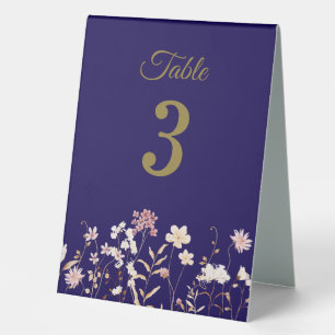 Elegant Wild Flowers Baby Shower Table Tent