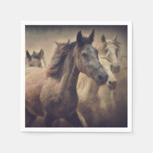 Elegant Wild Horses Paper Napkin